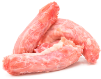 Ganze Hähnchenhälse am Stück