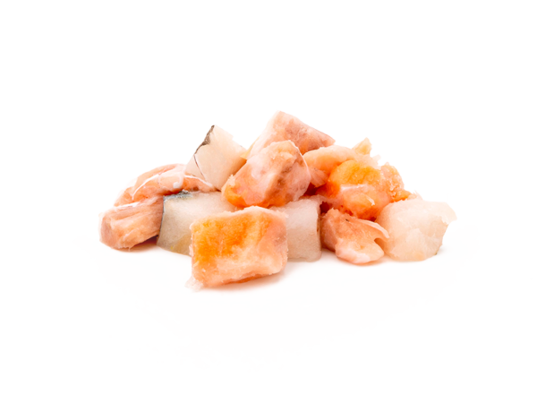 NIVOBA - Lachs & Weißfisch Würfel, gefroren 500g